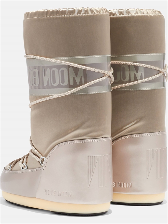 Moon Boot Icon Glance Platinum Satin Boots